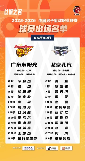 真人娱乐-京粤G2大名单：北京不变阵 陈家政顶替张文逸 赵睿&amp;周琦回故地